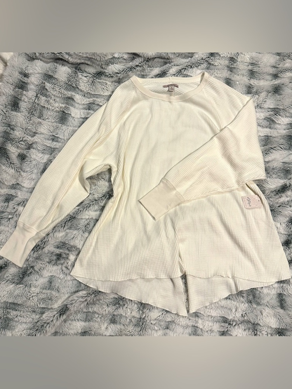 Free People waffle-knit pullover
